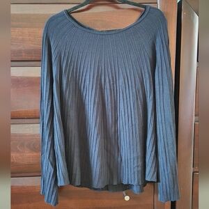 NWT Soft Surroundings Pleated Swing Tunic Sweater Top Black Oversized Soft XL